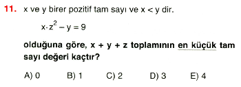 YGS Matematik Sayılar Testi Çöz 3