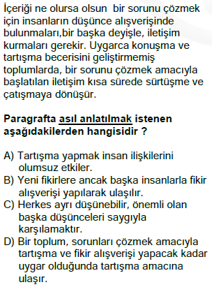 parçada anlam testi çöz