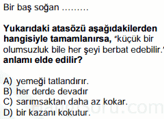 atasözleri testi