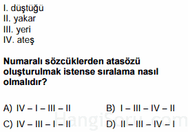 atasözleri testi