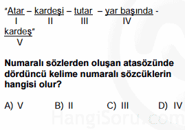 atasözleri testi