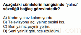 bağlaçlar testi