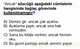 bağlaçlar testi