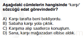 bağlaçlar testi