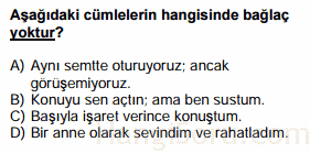 bağlaçlar testi