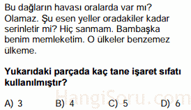 sıfatlar testi