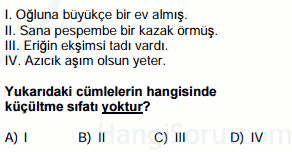 sıfatlar testi