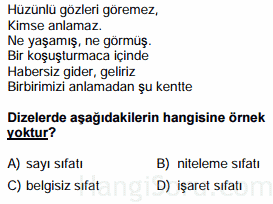 sıfatlar testi