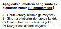 zamirler testi