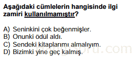 zamirler testi