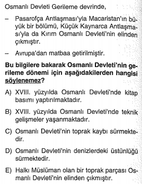 osmanlı devleti gerileme