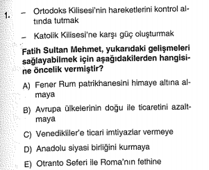 osmanlı yükselme dönemi testi çöz