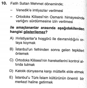 osmanlı yükselme dönemi testi çöz