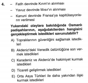 osmanlı yükselme dönemi testi çöz