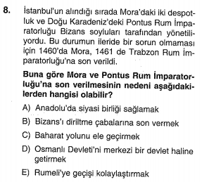 osmanlı yükselme dönemi testi çöz